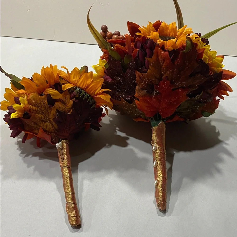Sunflower and Berry Bouquet - Autumn Colors